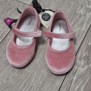 George Pink Velvet Mary Jane Infant Toddler Girls' Fancy Party Formal Shoes